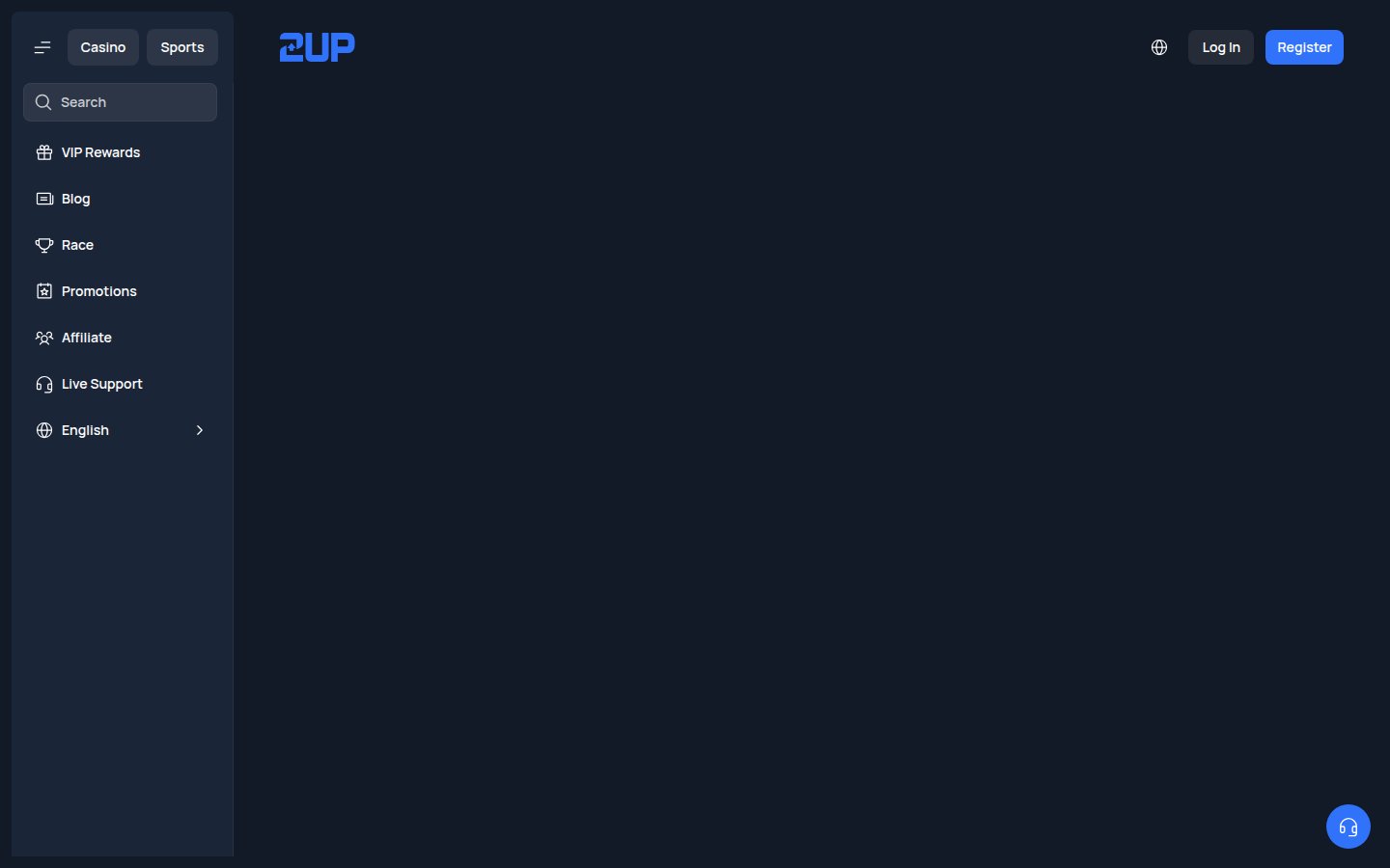 2UP Casino desktop preview