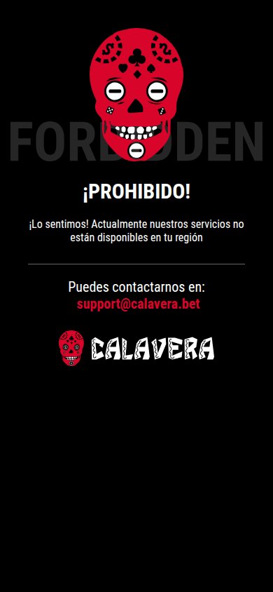 Calavera Bet Casino mobile preview