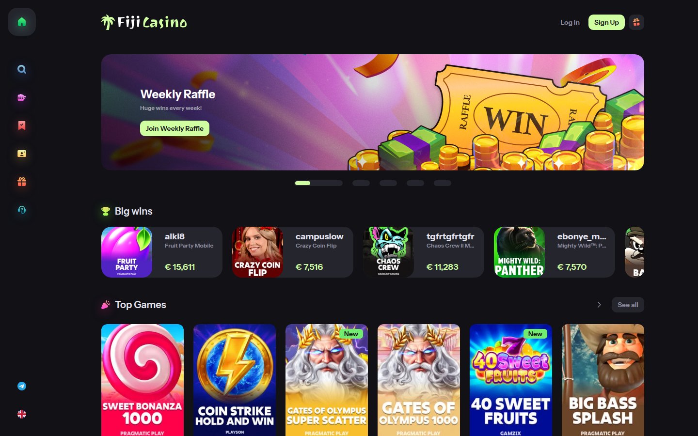 Fiji Casino desktop preview
