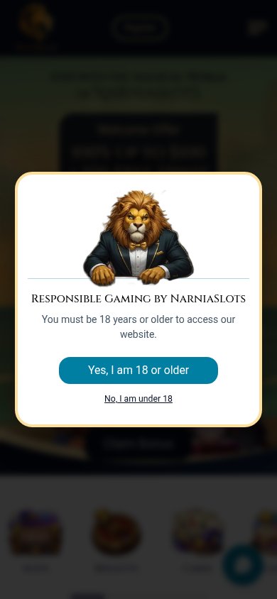 NarniaSlots Casino mobile preview