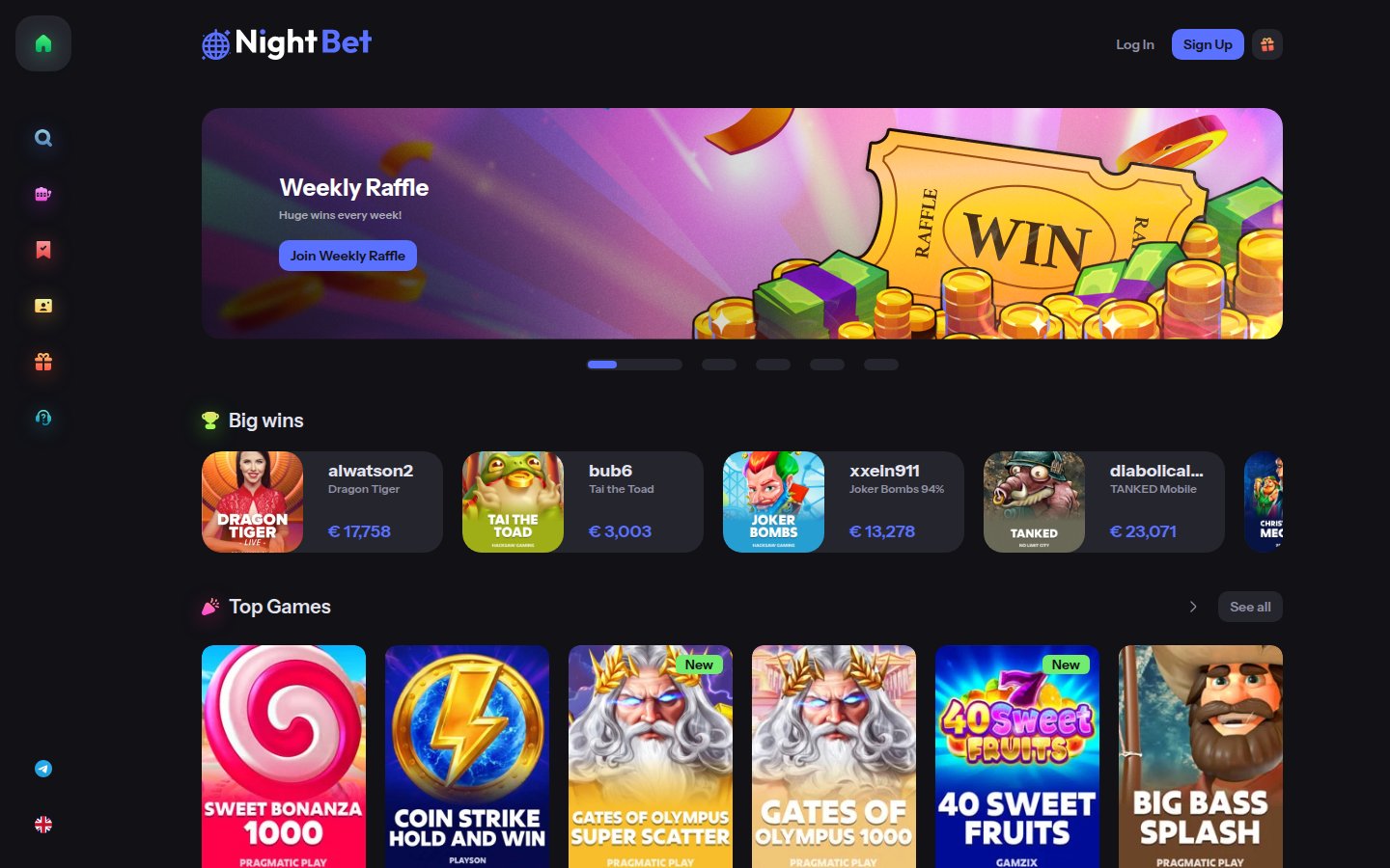 NightBet Casino desktop preview