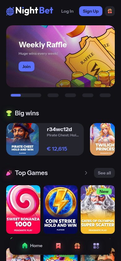 NightBet Casino mobile preview