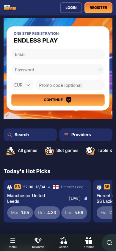 Slots Hopper Casino mobile preview