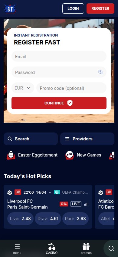 SpinTexas Casino mobile preview